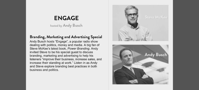 Steve Mckee speaks with Andy Busch about Branding, Marketing, and Advertising