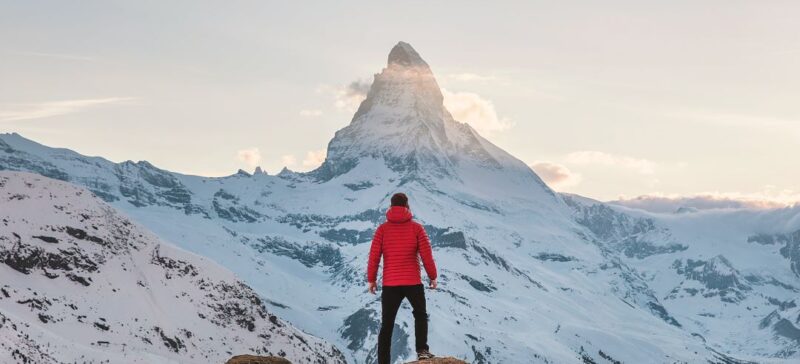 Man Facing Mountain